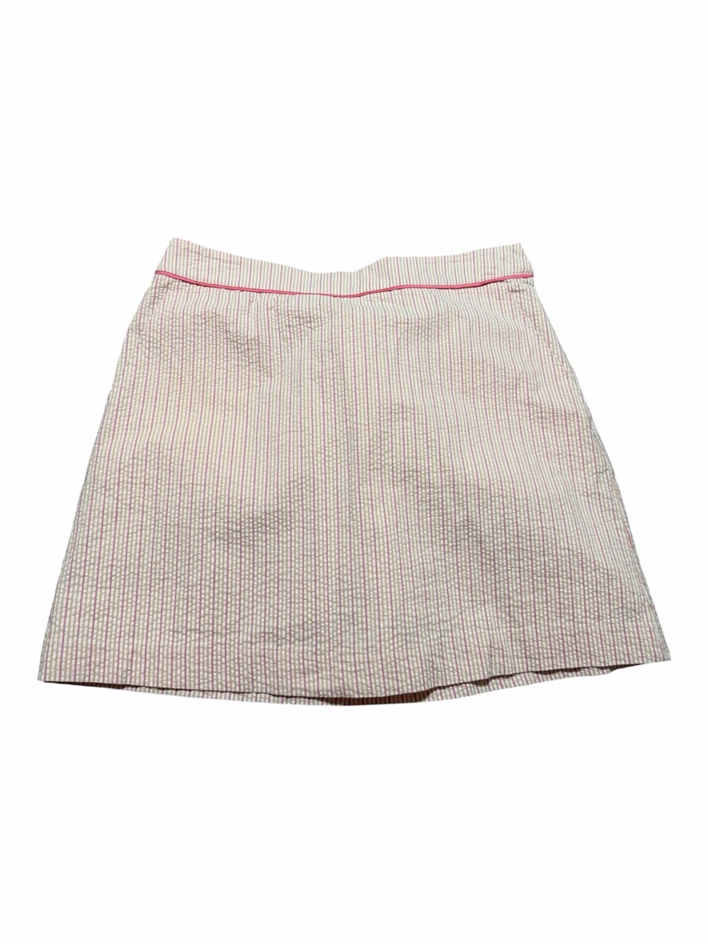 Classic Fairway & Greene Pink Orange Seersucker A-Line Skirt 6 Golf Preppy